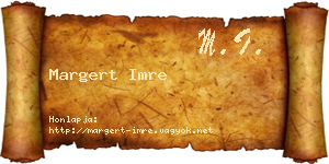 Margert Imre névjegykártya